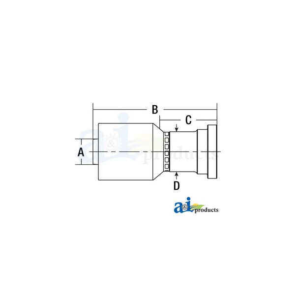 (HW-C61) Code 61 Flange Head - Straight 4" x2" x2"
